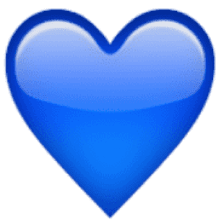 Blaues Emoji Herz - Symbol