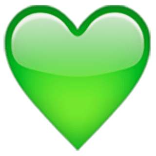 Grünes Emoji Herz - Symbol