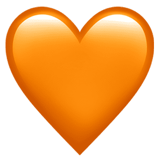Orange Emoji Herz - Symbol
