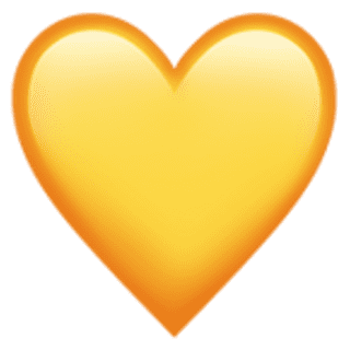 Gelbes Emoji Herz - Symbol